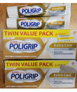Super Poligrip Denture Adhesive Cream Extra Care 5 PK false teeth tooth ... - $24.74