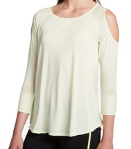 Calvin Klein Womens Performance Cold Shoulder Long Sleeve Top,Dandelion,X-Small - £37.98 GBP