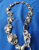 DANECRAFT 925 STERLING SILVER Antique Art Deco Ornate Book Chain Necklac... - $470.25