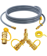 10FT 3/8 Propane Quick Connect Y Splitter Adapter with 3/8&quot; QC Natural G... - $1,711.26 MXN