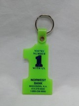 Vintage You&#39;re Number 1 With Us Northwest Bank Wisconsin Keychain - £23.67 GBP