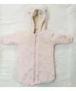 Mon Lapin Heart Sherpa Fleece Infant Baby Bunting Snowsuit Size 0-3 Mont... - $20.49 CAD