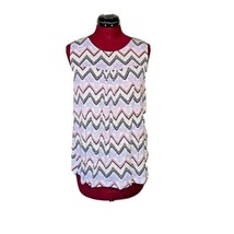 Skies Are Blue Top Women Pleated Keyhole Back Size XS Sleeveless Knit - $23.77