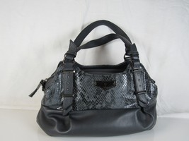 Simply Vera Faux Leather Hand Bag Purse Snakeskin Grey Blue Medium Size ... - $267.08 MXN