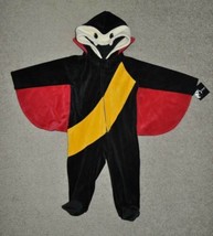 Boys Vampire Halloween Costume 1 Pc Romper Hooded Footed Fleece Infant- ... - £9.27 GBP