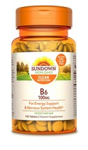 Sundown Naturals Vitamin B-6 100 mg, 150 Tablets Energy Support Prenatal Health+ - £15.81 GBP
