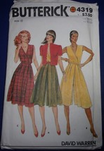 Butterick Misses’ Dress Culotte Dress Jacket &amp; Belt Size 8 #4139 Uncut - £4.72 GBP