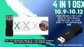 Mac OS X 4 in 1 Bootable USB Flash Drive 10.9 thru 10.12 Install Upgrade Repair - £25.88 GBP