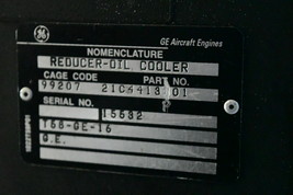 General Electric 21C4413P01 aircraft reducer oil cooler new rare 515a1 3/24 - $820.06 CAD