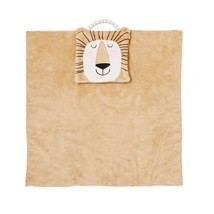 Izzy and Oliver Lion Baby Travel Blanket 24" x 24" Tan Ultra Soft Polyester image 2