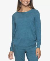 FELINA Boyfriend Sleep Sweatshirt Taylor Ribbed Gray Blue Heather Large ... - $8.99