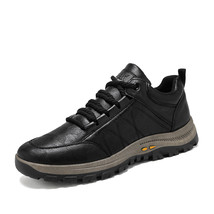 Microfiber Vintage Men&#39;s Shoes Outdoor Hiking Men&#39;s Sneakers Shoes Lace Up Slip  - £28.14 GBP