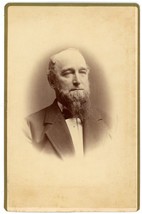 Circa 1800&#39;S Named Cabinet Card Older Man Beard Suit Critcherson Worcester, Ma - £9.66 GBP
