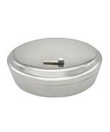 Silver Toned Dental Tooth Brush Oval Trinket Jewelry Box - £35.95 GBP