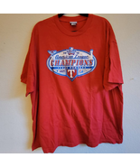 Majestic Texas Rangers 2010 World Series Red American League Champions T... - $24.75