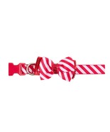 Marry &amp; Bright Holiday Dog Collar Red Strip Candy Cane Size L Large - $14.00 CAD
