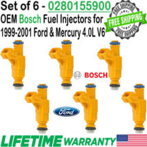 Genuine Bosch x6 Fuel Injectors for 2001 Ford Explorer Sport 4.0L V6 #02... - $128.69