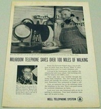 1958 Print Ad Bell Telephone System Farmer Talks with Wife on the Phone - £8.03 GBP