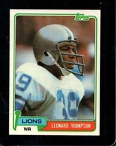1981 TOPPS #386 LEONARD THOMPSON EXMT LIONS *INVAJ682 - $0.98