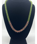 Watermelon Kumihimo Necklace - $191.47 CAD