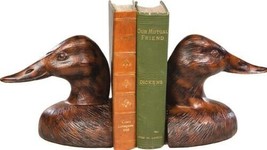 Bookends Bookend TRADITIONAL Lodge Duck Head Bird Large Lifesize Resin - $259.00