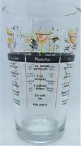 Cocktail Recipes Glass appox. 6&quot; tall ~ Margarita Daiquiri Martini Cosmo... - $16.65 CAD
