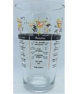 Cocktail Recipes Glass appox. 6&quot; tall ~ Margarita Daiquiri Martini Cosmo... - $221.00 MXN