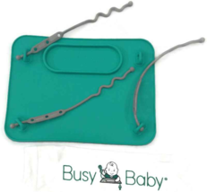 Busy Baby Play Mat Teal Silicone Placemat - $18.61