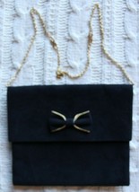 M&#39;Lady Originals Black Envelope Suede Clutch, Evening Bag 8.25&quot;T X 9.75&quot;W - £12.64 GBP