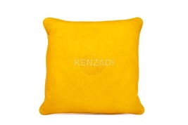Moroccan Leather Pillow, Yellow traditional Throw Pillow Case by Kenzadi - £55.49 GBP