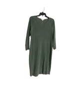 Standard James Perse Womens Size 3 L Long Sleeve VNeck Dress Midi Green ... - £47.32 GBP