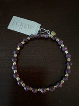 NEW JCrew Factory Stretch Bead Bracelet Dark Berry NWT - £11.64 GBP