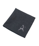 Santas Ride Pewter/Silver Embroidered Christmas Napkin - 45cm x 45cm - £7.01 GBP