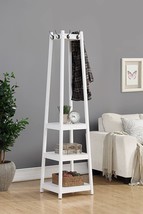 With Three Tiers Of Storage And A White Finish, Roundhill Furniture Vass... - $109.95
