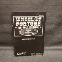 Nintendo Super Nintendo SNES Wheel of Fortune Deluxe Edition Instruction Manual! - £6.33 GBP