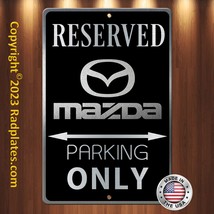 Mazda Parking 8&quot;x12&quot; Brushed Aluminum and translucent Classy Black sign - £15.36 GBP