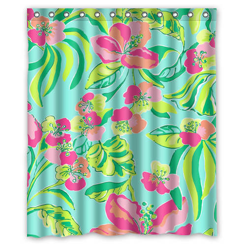 14 Pattern Lilly Pulitzer Custom Waterproof Polyester Shower Curtain 4 Size Item image 6