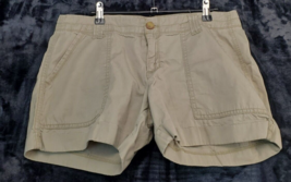 Old Navy Chino Shorts Womens Size 8 Tan 100% Cotton Pockets Flat Front Casual - £7.32 GBP