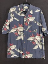Tommy Bahama 100% Silk Large Hawaiian Shirt Short Sleeve Button up Floral - $21.68