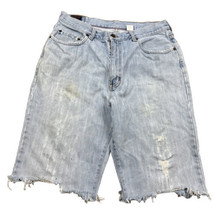 Vintage Abercrombie &amp; Fitch Denim Shorts Mens Fits 32 Faded Blue Distressed - £18.68 GBP