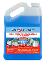 Wet &amp; Forget Moss, Mold, Mildew &amp; Algae Stain Remover, 1 Gallon Concentrate - £47.06 GBP