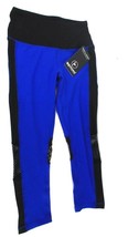 90 Degree By Reflex High Waisted Royal Blue/Black Activewear M Capri Leggings - £21.95 GBP