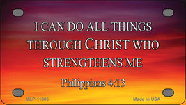 Philippians 4 13 Novelty Mini Metal License Plate Tag - £12.13 GBP