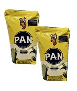 2 Packs P.A.N Pre Cooked White Corn Meal - 35.27 oz - £13.86 GBP