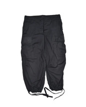 DKNY Cargo Capri Pants Womens 8 Black Hip Hop Button Fly Stretch Military - £18.07 GBP