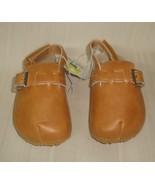 First Steps Chestnut Faux Leather Fur Sling Back Shoes Clogs Baby Size 5... - €7,76 EUR