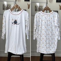 Vintage 90s Basic Editions Nightgown Sleep Tshirt Pajamas Teddy Bear OSFM - $17.28