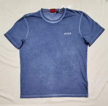 XL- Hugo Garment Dye Unique Blue Soft Print Logo T-Shirt 46&quot; Chest - £30.24 GBP