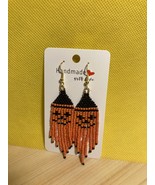 Hand Crafted - Fringed Halloween Jack O Lantern Earrings - Free Shipping - €20,80 EUR