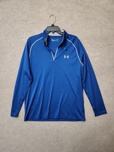 Under Armour UA Tech Half Zip Pullover Mens L Blue HeatGear Lightweight ... - $24.62
